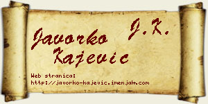 Javorko Kajević vizit kartica
